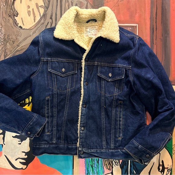 Vintage Other - Vintage Silver Spur Western Wear Denim Sherpa Jacket